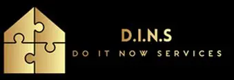 A black and gold banner with the words " d. I. N. G ".